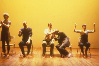 Scene from the Humana Festival Production "Cabin Pressure" at the Actor's Theater of Louisville, 1999

