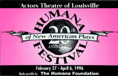 Program from Going, Going, Gone at the Humana Festival of New American Plays, 1996