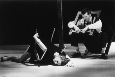 Ellen Laurens and WIll Bond in the SITI Company Production "The Medium" at the Actor's Theatre of Louisville, KY, 1995