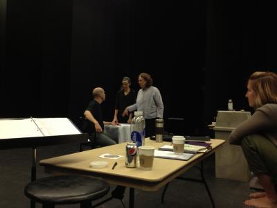 Rehearsal of "Café Variations" at the University of Maryland, 2012
