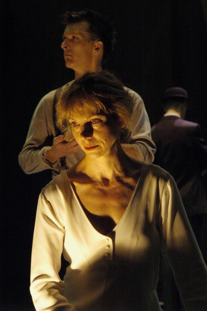 Ellen Lauren and Will Bond in "Death and the Ploughman" at the Wexner Center For The Arts, OSU, Columbus, OH, 2004
