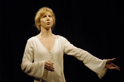Ellen Lauren in "Death and the Ploughman" at the Wexner Center For The Arts, OSU, Columbus, OH, 2004