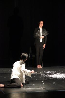 Scene from "Hanjo" Work in Progress at the Janet Klinghorn Bernhard Theater, Skidmore College, Saratoga Springs, NY, 2017