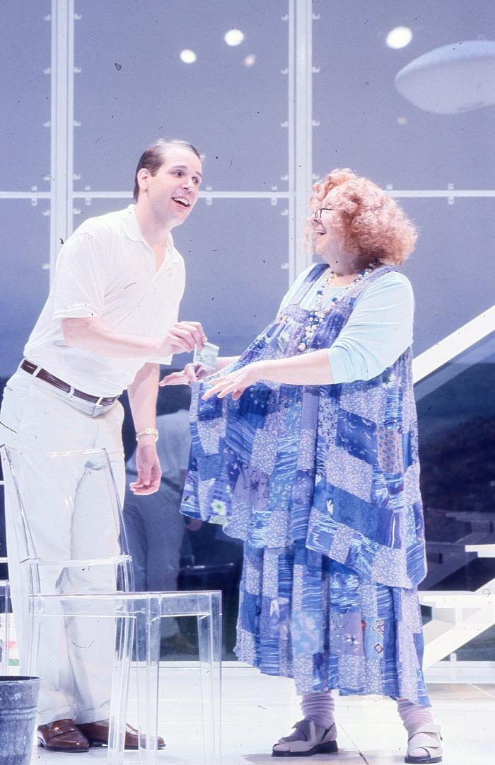 Stephen Webber and Adale O'Brien in "Hay Fever" at the Actor's Theatre of Louisville, KY, 2002