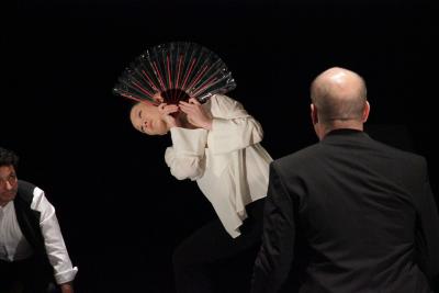Scene from "Hanjo" at the Japan Society, New York, NY, 2017