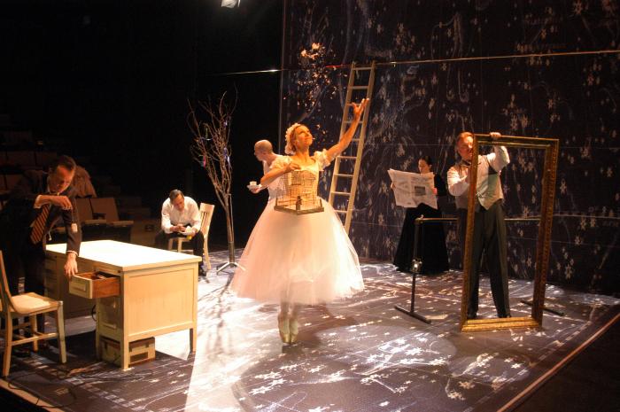 Scene from "Hotel Cassiopeia" at the Victor Jory Theatre, Louisville, KY, 2006