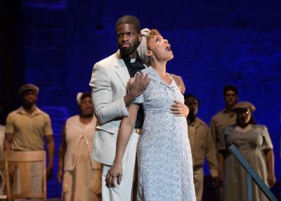 Justin Hopkins and Lauren Michelle in "Lost in the Stars" at Royce Hall, UCLA Performing Arts Center, Los Angeles, CA, 2017