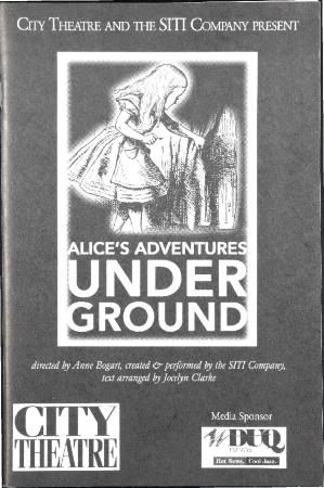 Program from "Alice's Adventures" at City Theatre, Pittsburg, PA, 1998