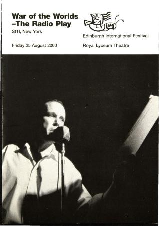 Program from "War of the Worlds – The Radio Play" at the Edinburgh International Festival, Edinburgh, Great Britain, 2000