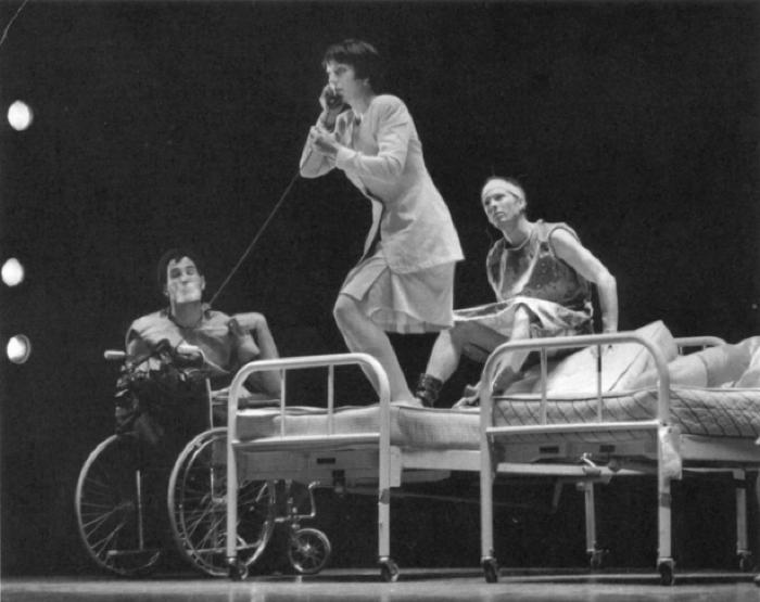 Ellen Lauren, Tom Nelis and Joseph Haj in "Orestes" at the Saratoga Performing Arts Center, 1992