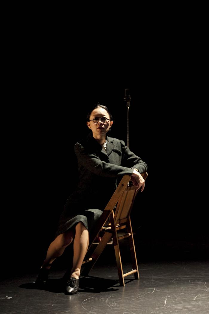 Scene from "Radio Macbeth" at Dance Theatre Workshop, New York, NY 2010