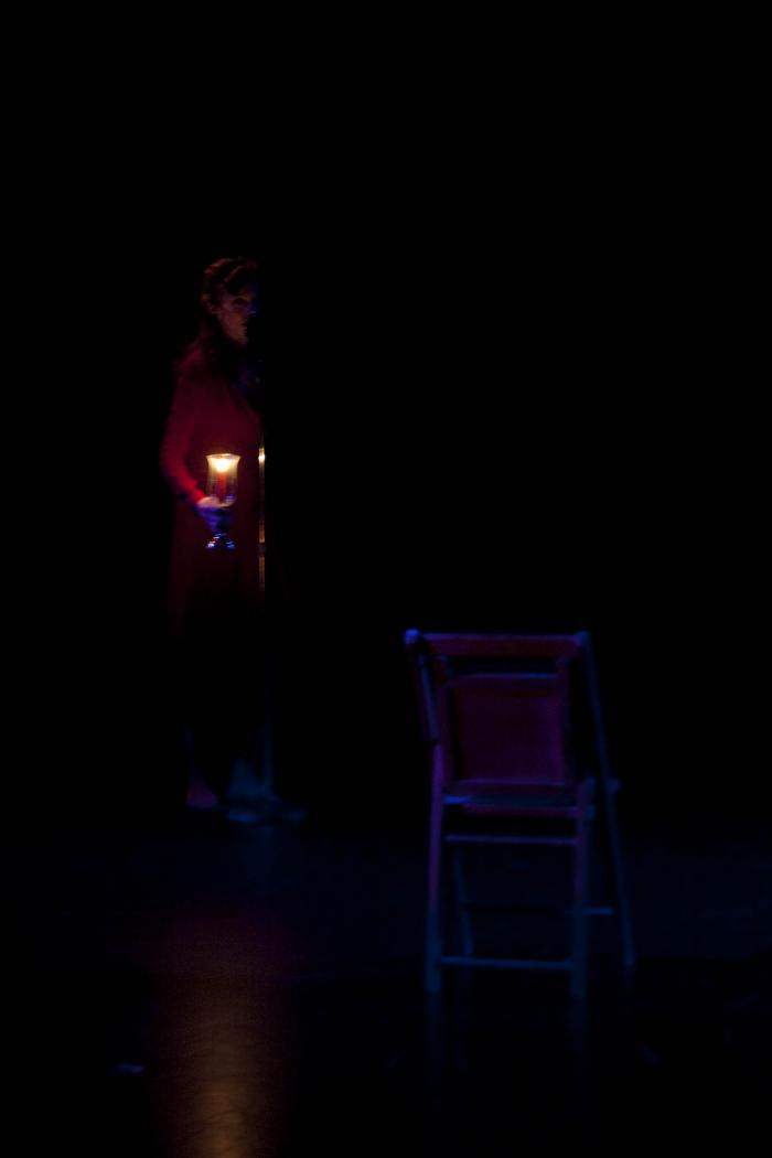 Scene from "Radio Macbeth" at Dance Theatre Workshop, New York, NY 2010