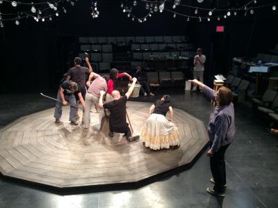 Scene from the Rehearsal of "Steel Hammer" at the Actor's Theatre of Louisville, KY, 2014