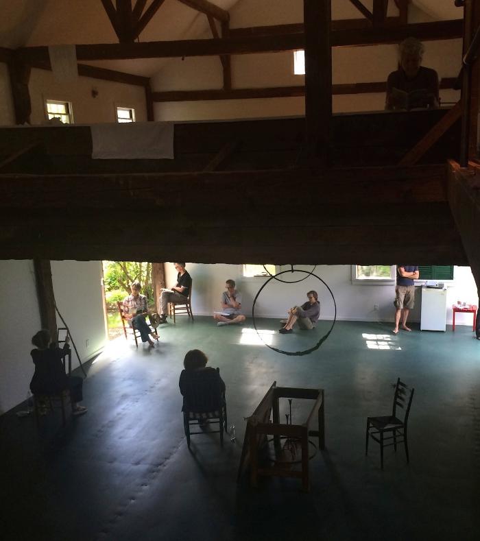 Scene from Residency for "the theater is a blank page" in West Fulton, NY, 2015