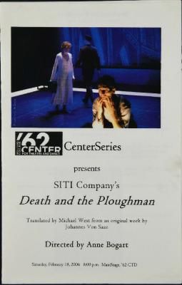 Program from "Death and the Ploughman" at the 62 Center, Williams College, 2006