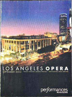 Program from "Nicholas and Alexandra" at the Los Angeles Opera, 2003