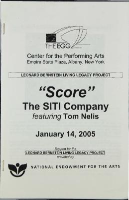 Program from "Score" at the Egg, 2005