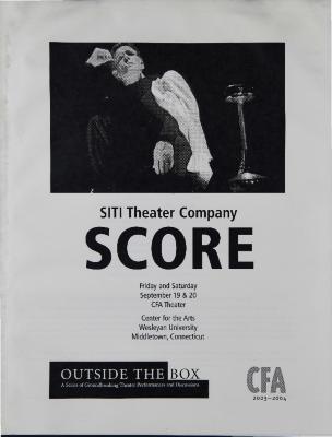 Program from "Score" at Wesleyan University Center for the_Arts, 2003