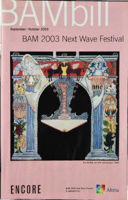 Program from "bobrauschenbergamerica" at the BAM Harvey Theatre, 2003