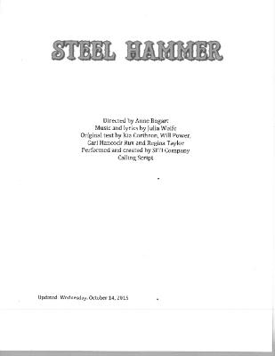 Script from "Steel Hammer" Calling Script, 2015