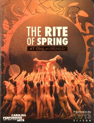 Program from "A Rite" at the Carolina Performing Arts, 2013
