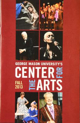 Program from "Cafe Variations" at the Center for the Arts, GMU, 2013