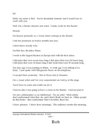 Script from "bob" 2002