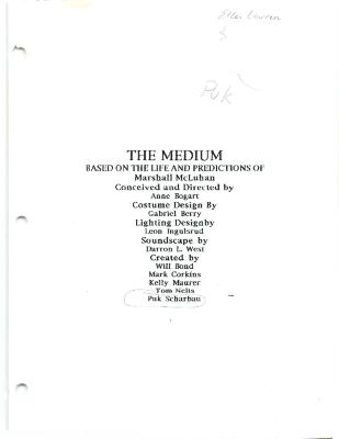 Script from "The Medium," 1993