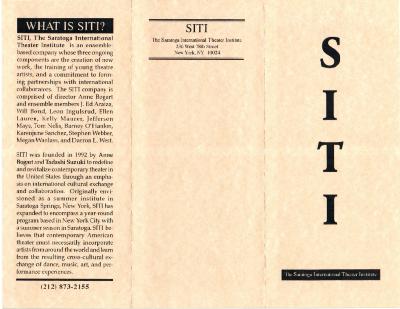 Brochure from SITI Company, 1996