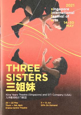 Program from "Three Sisters" at the Drama Centre Theatre, 2021