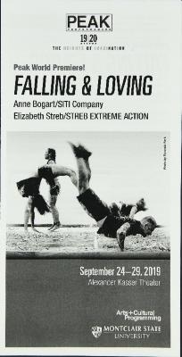 Program from "Falling and Loving" at the Alexander Kasser Theater, MSU, 2019