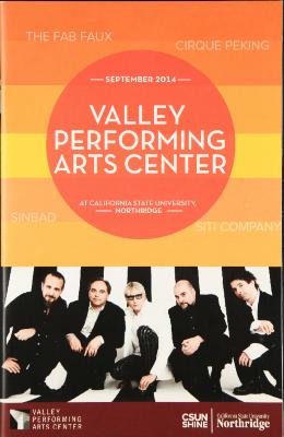 Program from "Cafe Variations" at the Valley Performing Arts, Center CSU, 2014