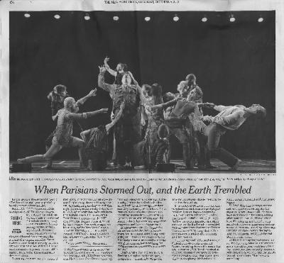 Press from "A Rite" at BAM, NY Times, October, 2013
