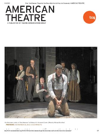 Press from "Steel Hammer" at Krannert, American Theatre Magazine preview, 2015