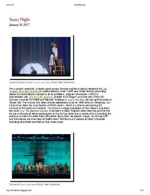 Press from "Lost in the Stars" at UCLA, Out West Arts review, 2017