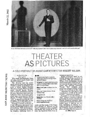 Press from "Bob" at Magic Theatre, San Jose Mercury review, 2002