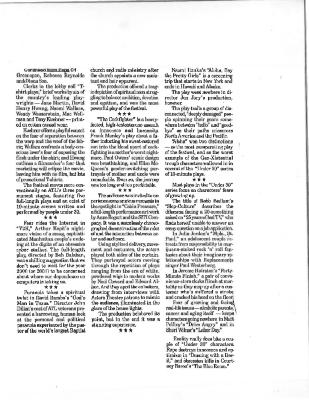 Press from "Cabin Pressure" at Actors Theatre of Louisville, continuedC1 review, 1999