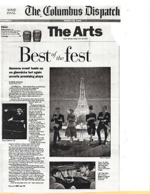 Press from "Cabin Pressure" at Actors Theatre of Louisville, Columbia DIspatch feature 1999