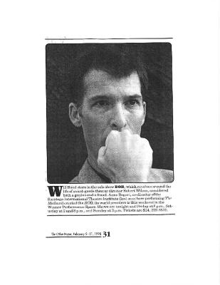 Press from "Bob" at Wexner, The Other Paper feature, 1998