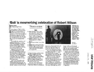 Press from "Bob" at Walker Art Center, Star Tribune review, 1999