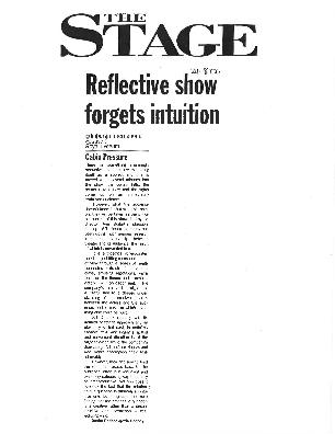 Press from "Cabin Pressure" Edinburgh, The Stage review, 2000