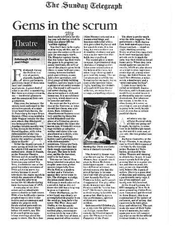 Press from "Cabin Pressure" Edinburgh, Sunday Telegraph review, 2000