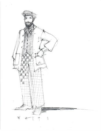 Costume Sketches from "Freshwater," 2009