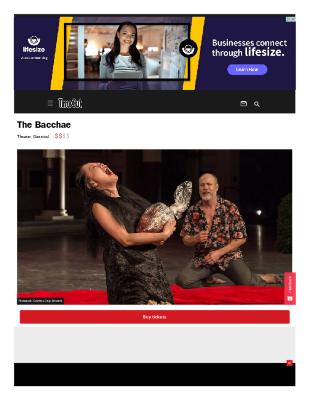 Press from "The Bacchae" at BAM, Time Out NY, 2018