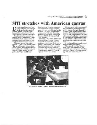Press from "bobrauschenbergamerica" at Athenaeum Theatre, Chicago Sun review(2), 2002