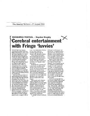 Press from "Cabin Pressure" Edinburgh, Sunday Tribune, 2000