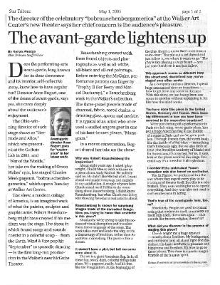 Press from "bobrauschenbergamerica" at Walker Star Tribune interview, 2005