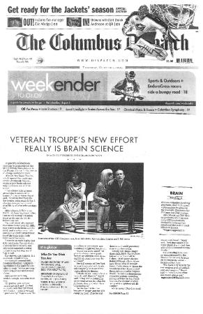 Press from "Who Do You Think You Are" at Wexner Center for the Arts, Columbus Dispatch feature, 2009