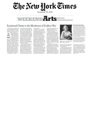 Press from "Trojan Women" at BAM, NY Times review alt, 2012