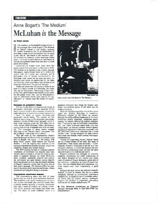Press from "The Medium" at Theatre Artaud, Chad Jones review, 1995